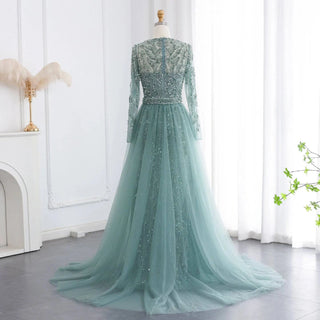 Evening Dress with Tulle Overskirt - Riviera Couture