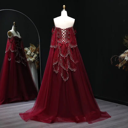 Sage Green Sage Green Sweetheart Evening Gown with Cape Sleeves — GCC Formal — Riviera Couture GCC Luxury Evening Gown