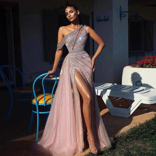 One Shoulder Mermaid Evening Dress - Riviera Couture