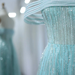 Aqua Turquoise Evening Dress - RC07 - Riviera Couture