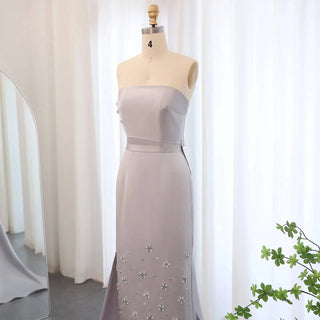 Crystal Gray Evening Dress - RC34 - Riviera Couture